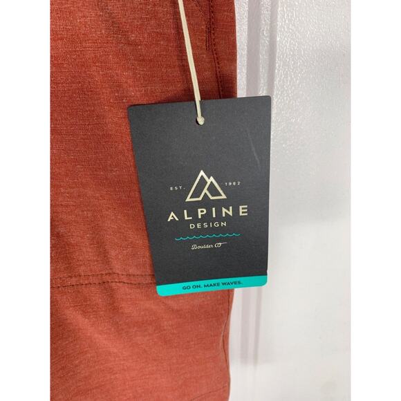 Alpine Design Mens Rust Shorts Size 36 With Zip & Button Closure - Picture 4 of 8